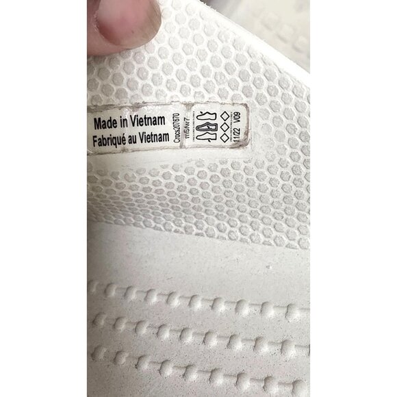 Crocs Women's Ivory Double-Strap Slide Wedge Sandals Size 7 Lightweight - Picture 10 of 11